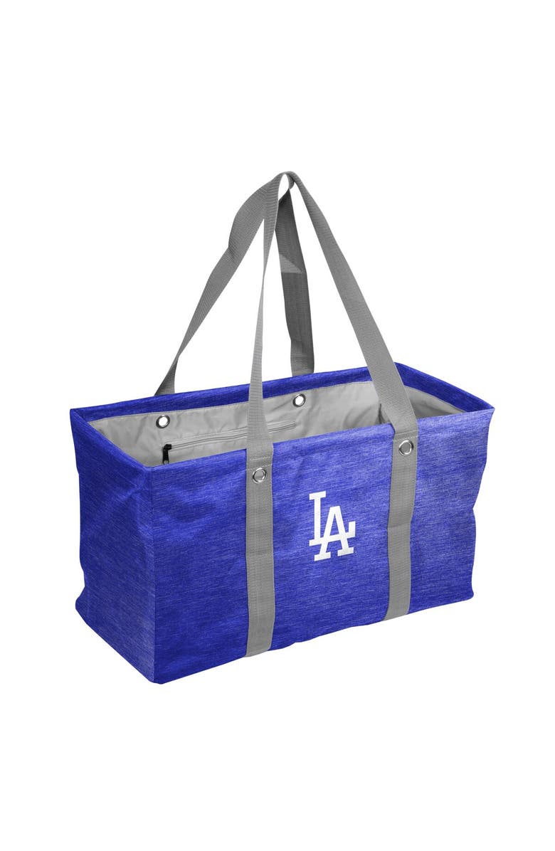 LOGO BRANDS Los Angeles Dodgers Crosshatch Picnic Caddy Tote Bag, Main, color, 
