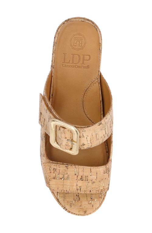 L'amour Des Pieds Minetta Sandal In Natural/gold