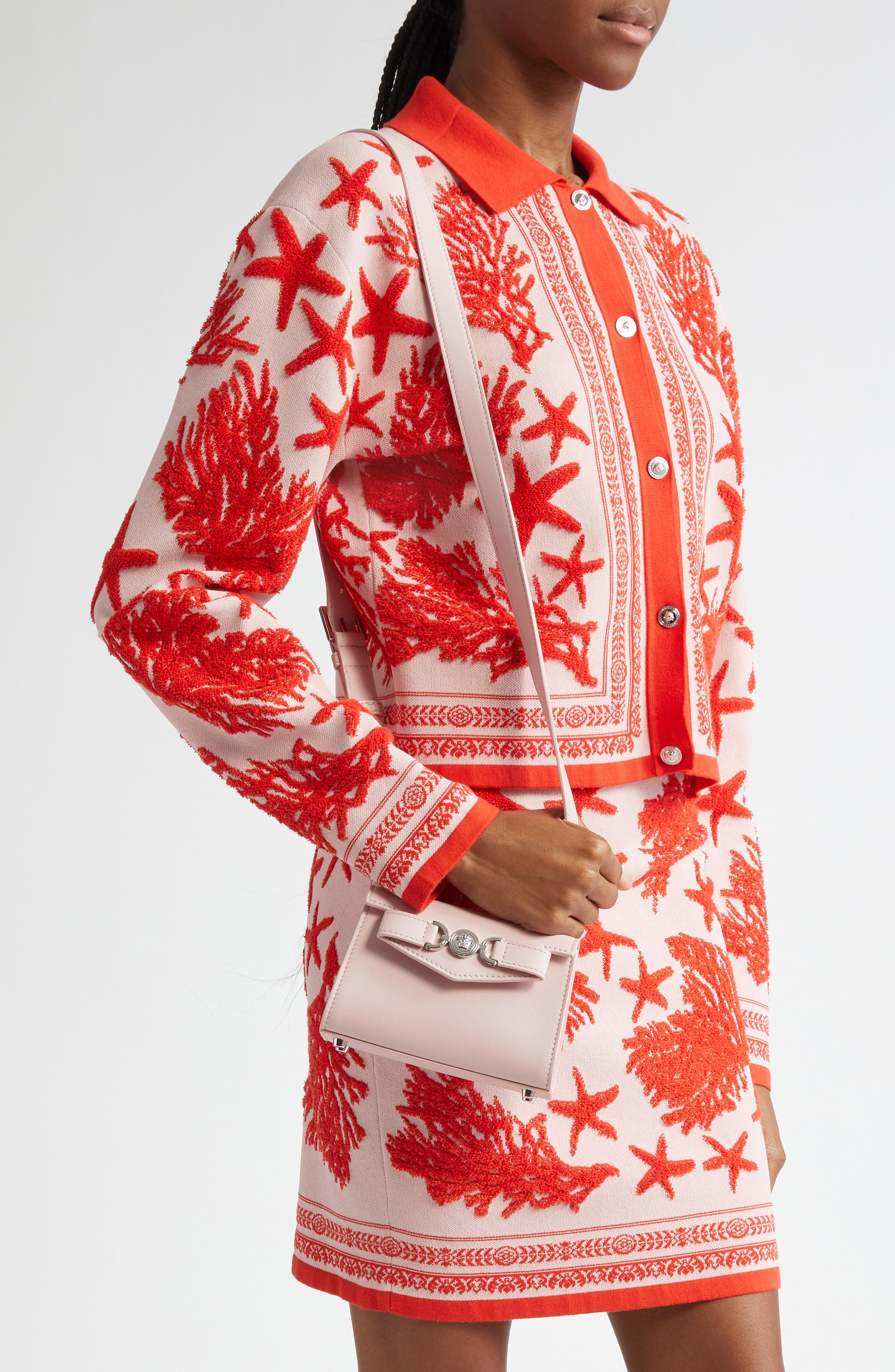 Versace Medusa 95 Leather Top Handle Bag, Alternate, color, 