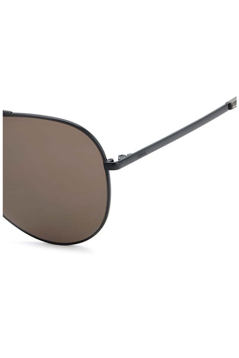 60mm Pilot Sunglasses, Alternate, color, MATTE BLACK/ BROWN