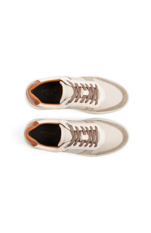 Anthony Veer Men's Acton Court Sneaker In White Black Multi