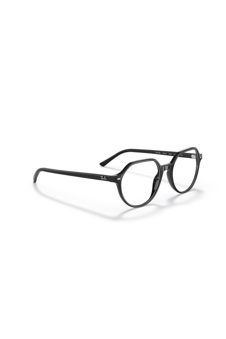 49mm Round optical glasses, Alternate, color, Black