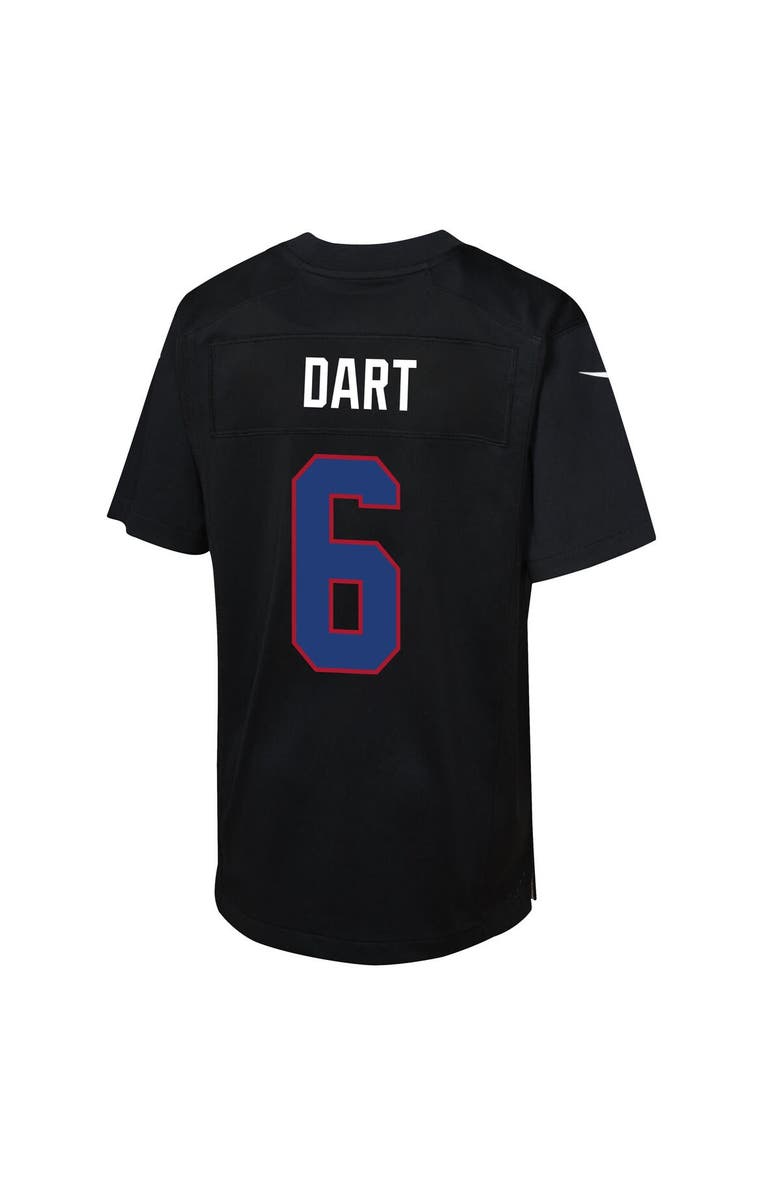 Nike Youth Nike Jaxson Dart Carbon Black New York Giants Fashion Game Jersey, Alternate, color, Black