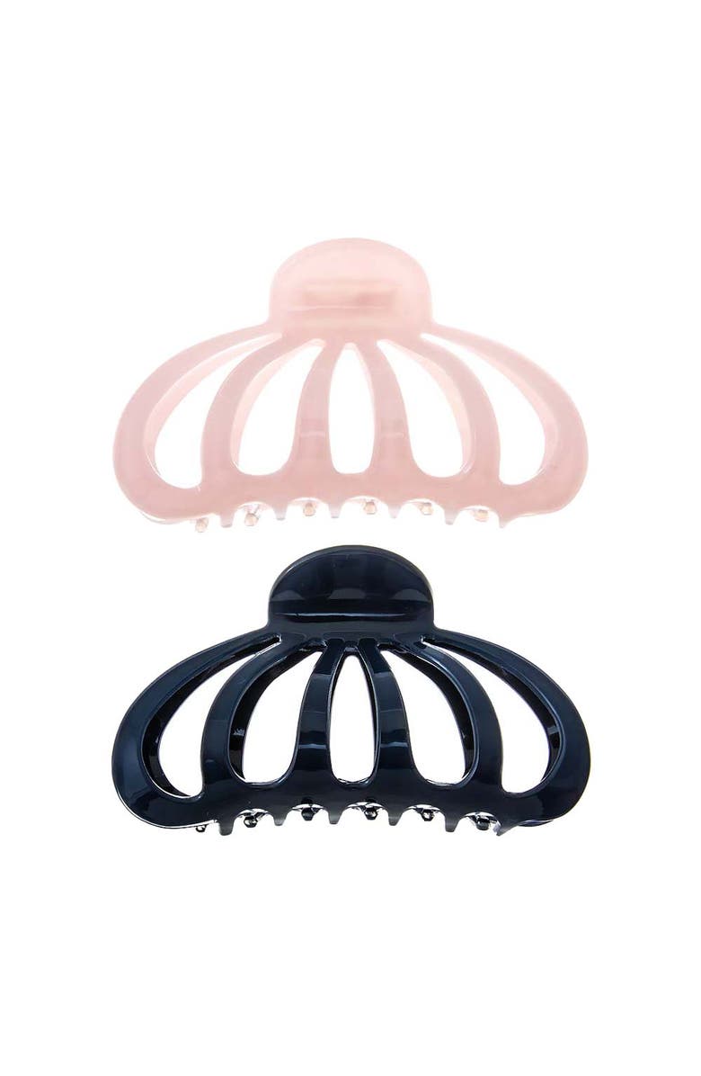 BY ADINA EDEN Pink & Navy Ocotopus Hair Claw Clip Set, Main, color, Pink & Navy