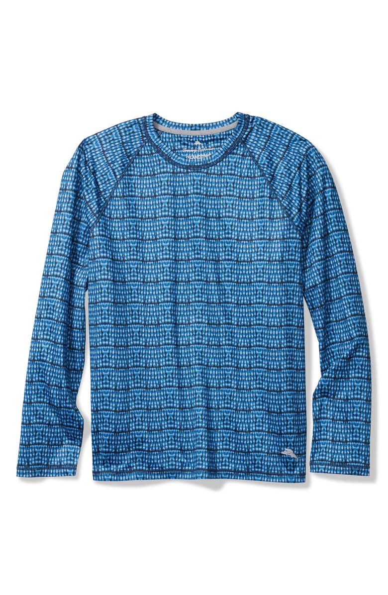 Tommy Bahama Tidal Dye Print IslandZone<sup>®</sup> Long Sleeve Performance T-Shirt, Main, color, 