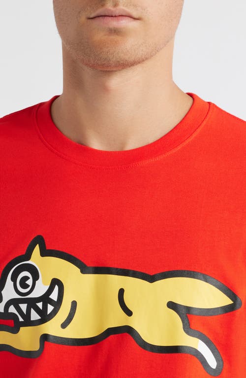Icecream Running Dog Graphic T-shirt In Red