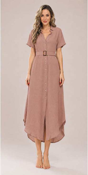 Lightweight Swim Cover-Up Maxi Dress