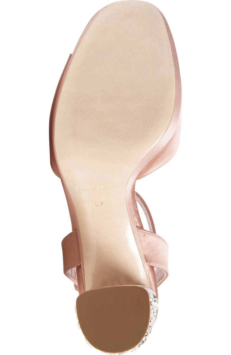 Miu Miu Studded Block Heel Platform Sandal, Alternate, color,