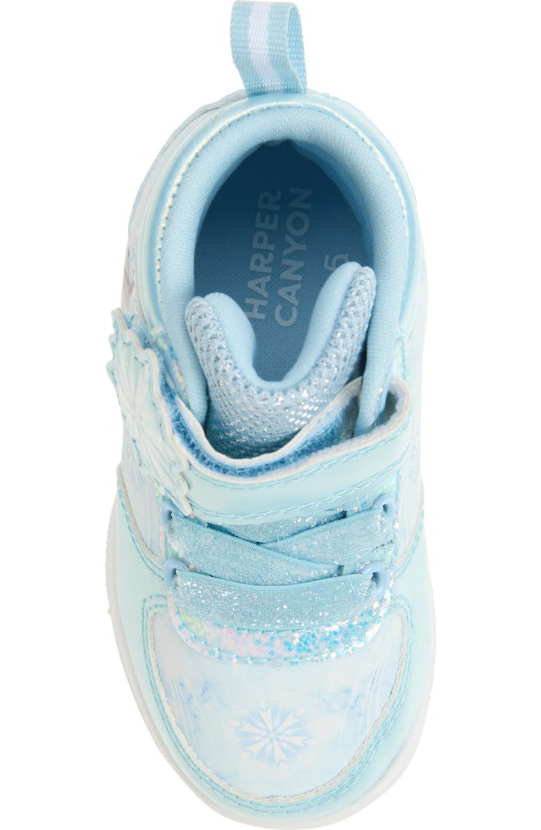 Harper Canyon Kids' Disney Elsa High Top Sneaker, Alternate, color, Blue Light