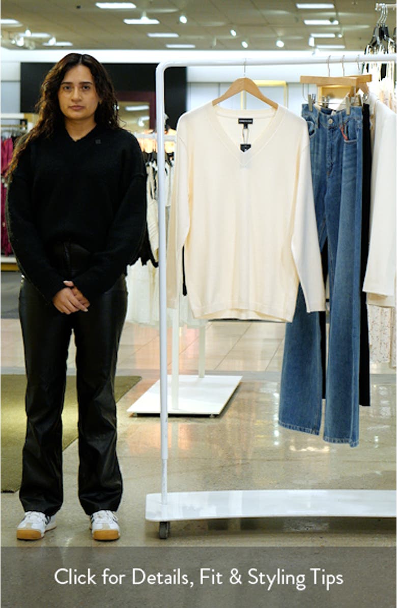 Oversize V-Neck Sweater, sales video thumbnail