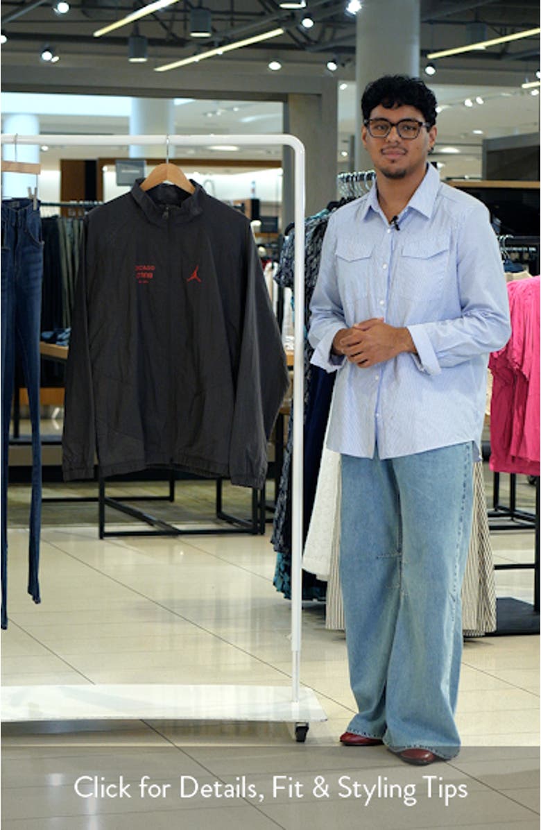 Men's Jordan Brand Gray Chicago Bulls Courtside Statement Edition Jumpman Jam Full-Zip Jacket, sales video thumbnail