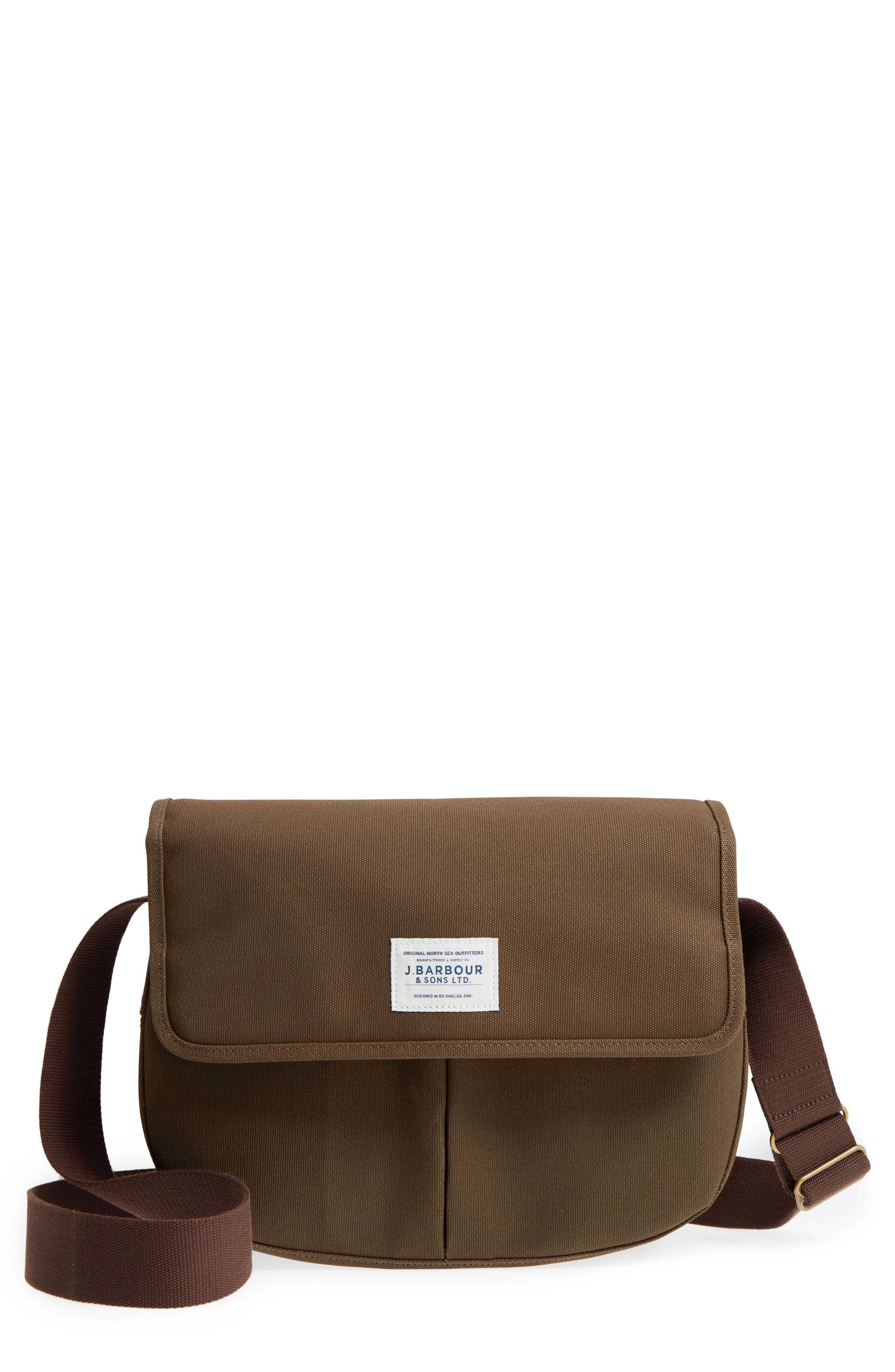 Barbour Tarras Canvas Messenger Bag, Main, color, 