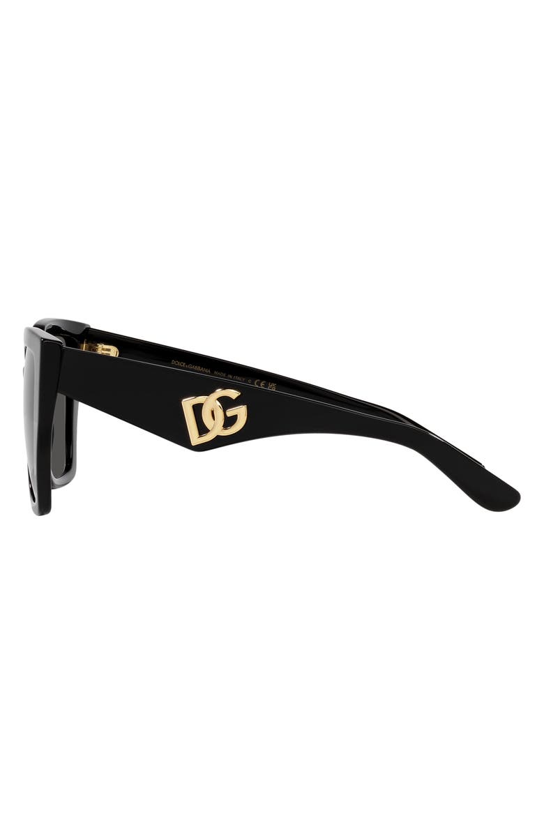 Dolce&Gabbana 55mm Square Sunglasses, Alternate, color, Black