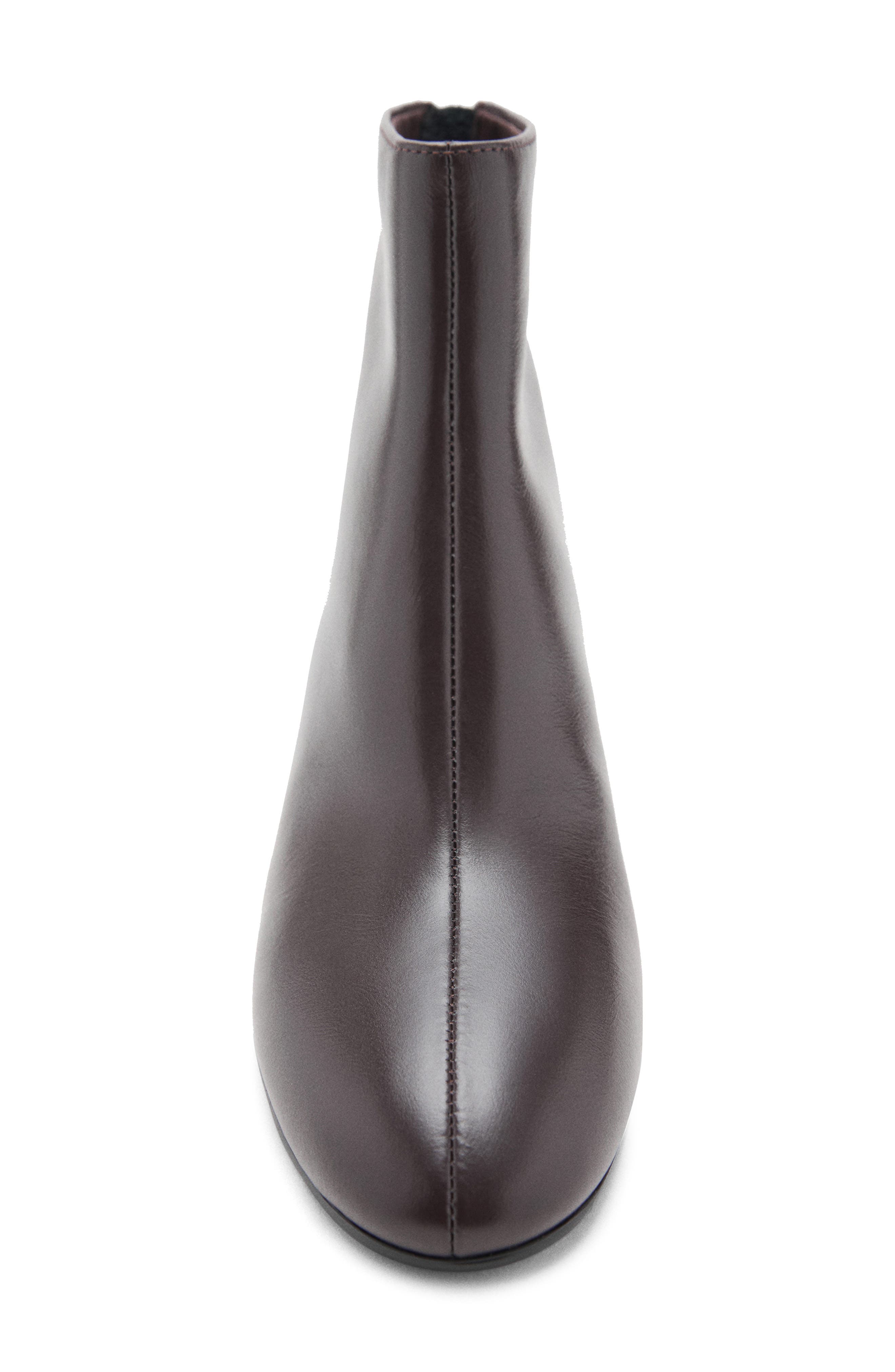 MANGO Claro Ankle Boot, Alternate, color, Dark Brown