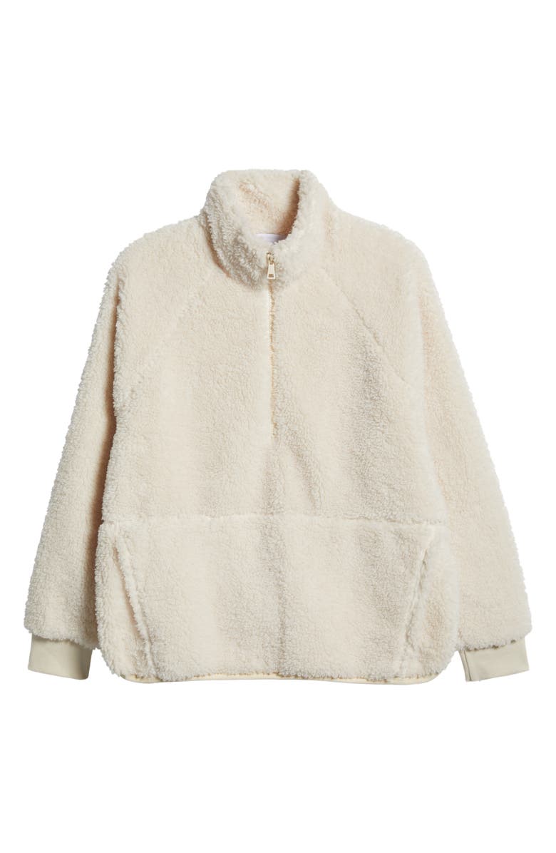 Beyond Yoga Take Flight High Pile Fleece Half Zip Pullover, Main, color, 