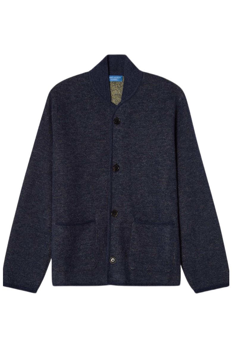 Devon Solid Wool Cardigan, Main, color, Navy