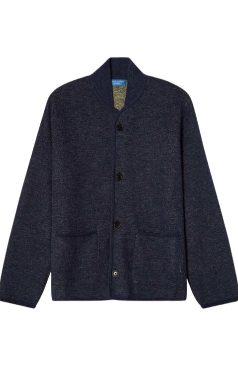Devon Solid Wool Cardigan