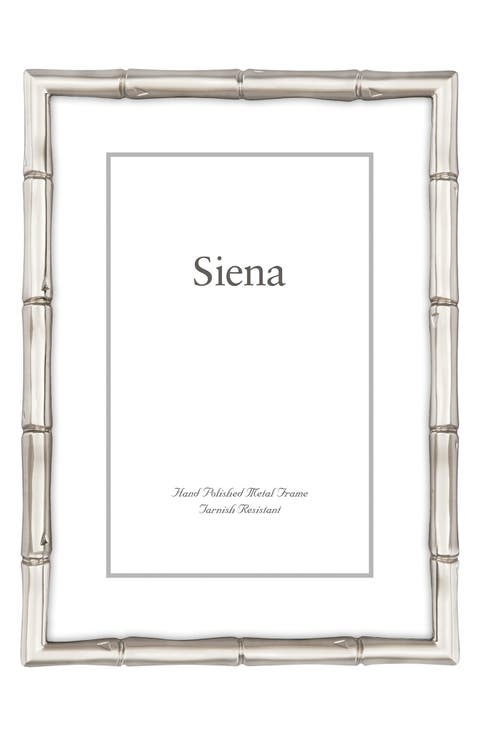 Silvertone Bamboo Design 4" x 6" Picture Frame