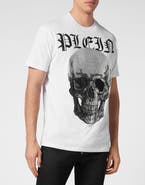 PHILIPP PLEIN T-Shirt Round Neck Ss With Crystals Skull Men