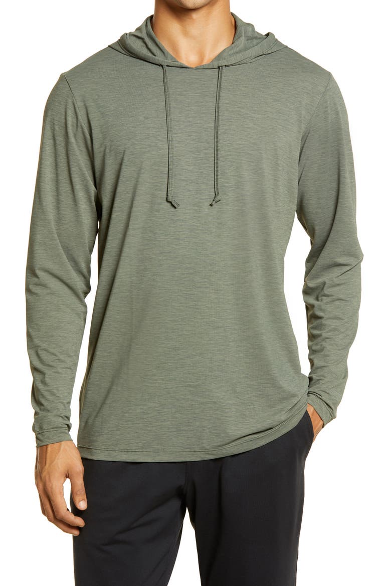 Low Pro Tech Hoodie, Main, color, DARK OLIVE HEATHERED