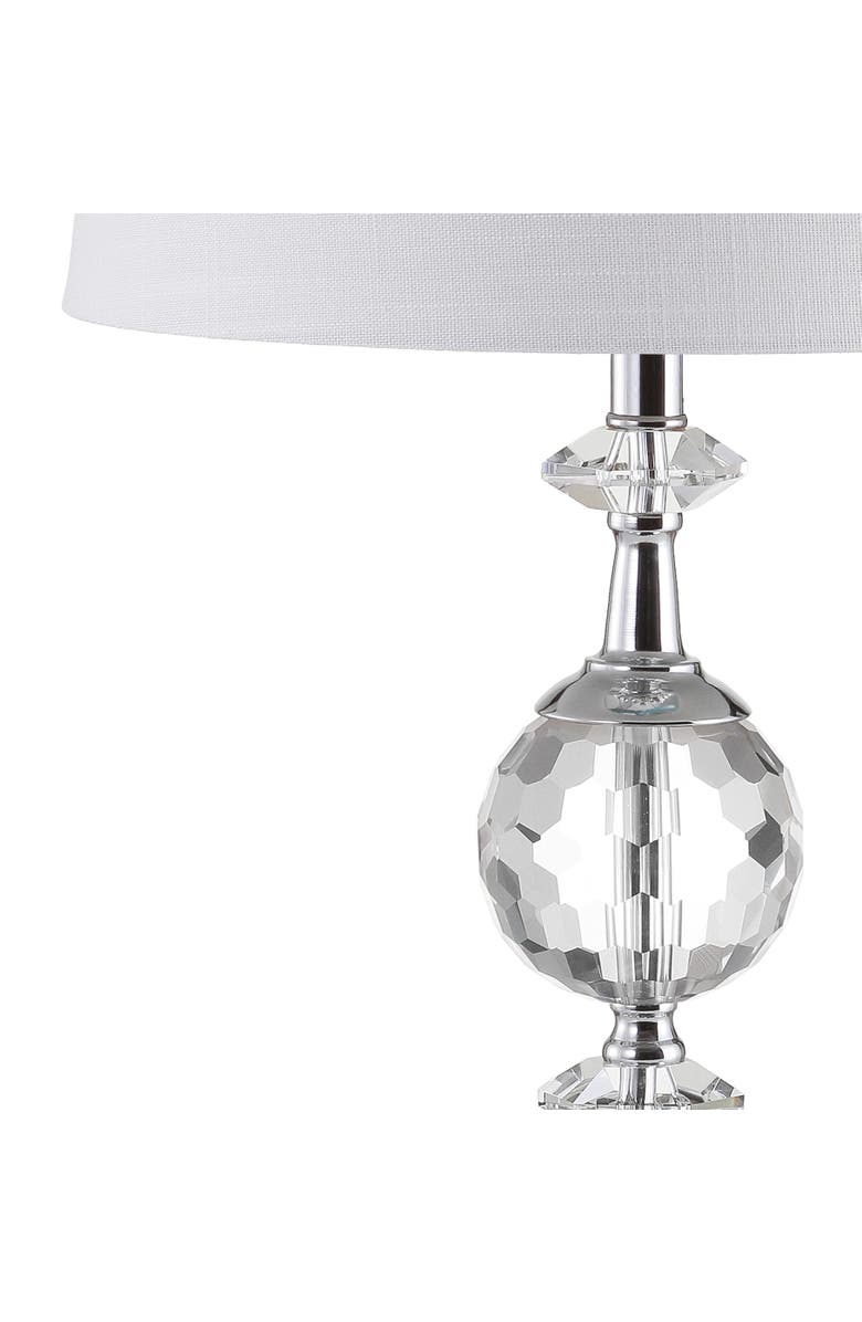 JONATHAN Y Channing 25.5" LED Crystal/Metal Table Lamp, Clear/Chrome, Alternate, color, Clear/Chrome