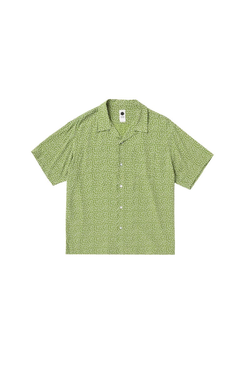 vowels Short Sleeve Deer Shirt, Main, color, Green
