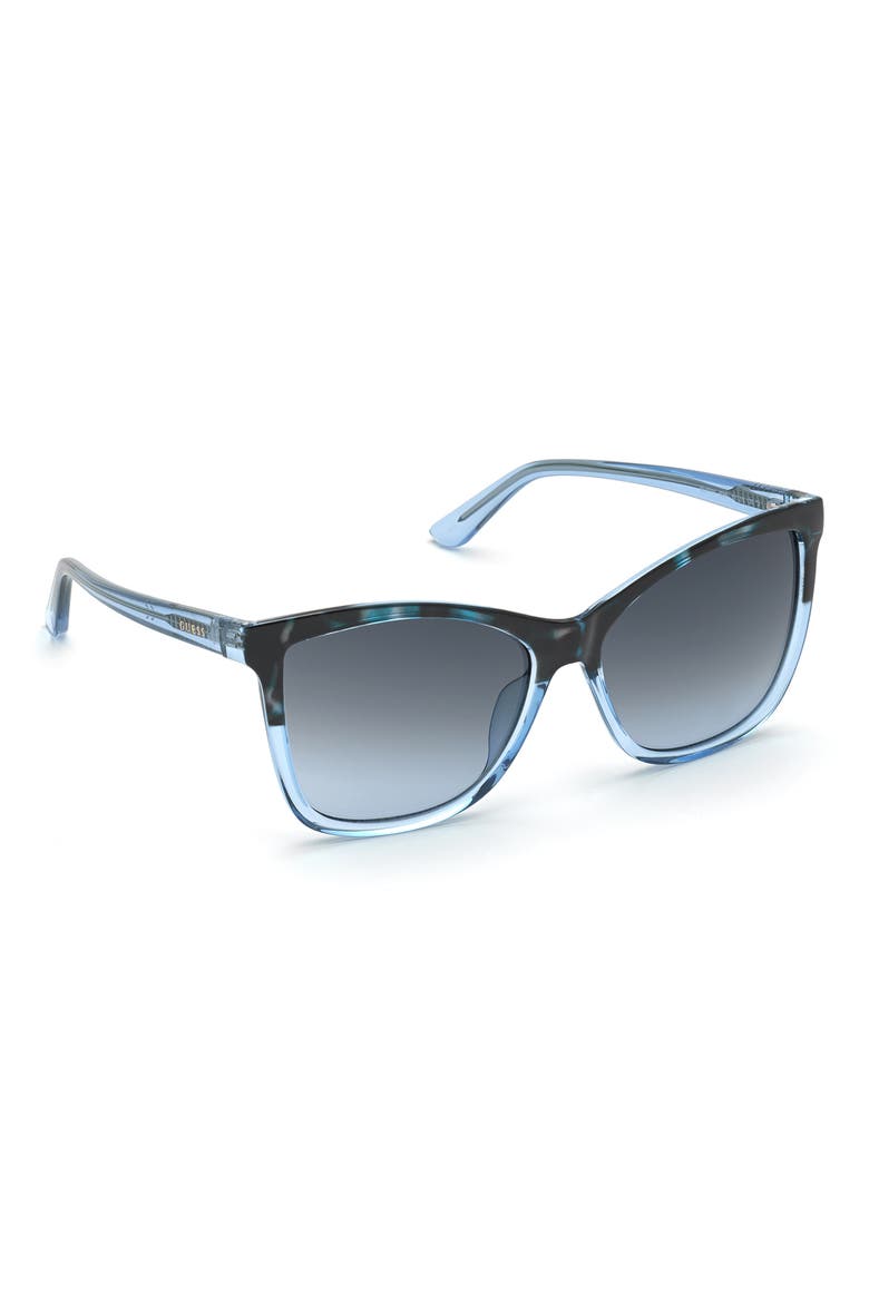 57mm Gradient Lens Cat Eye Sunglasses, Alternate, color, BLUE/ OTHER / GRADIENT BLUE