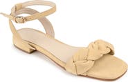Journee Signature Sellma Braided Ankle Strap Sandal