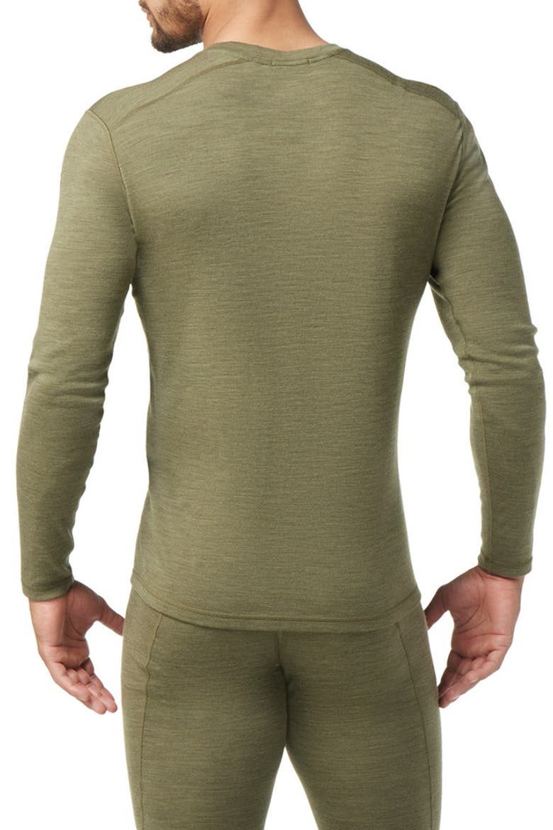 Classic Long Sleeve Merino Wool Thermal Top, Alternate, color, WINTER MOSS HEATHER