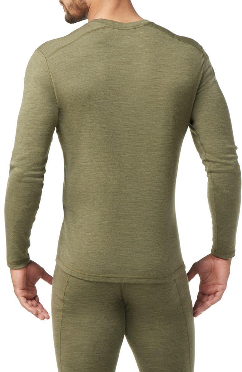 Smartwool Classic Long Sleeve Merino Wool Thermal Top, Alternate, color, Winter Moss Heather