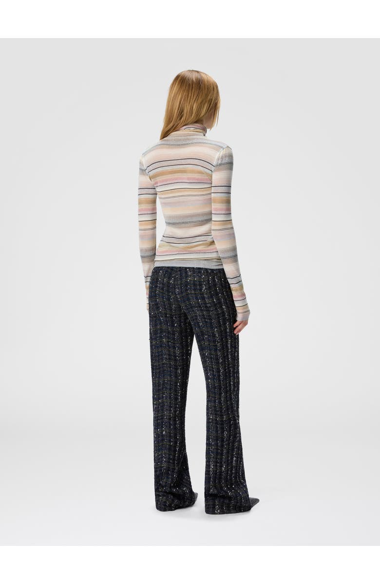 Missoni Striped High-neck Sweater, Alternate, color, Beige & Pink