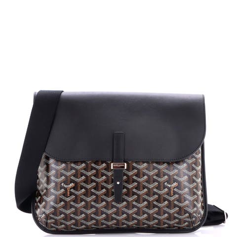 Coursier Messenger Bag Coated Canvas and Leather