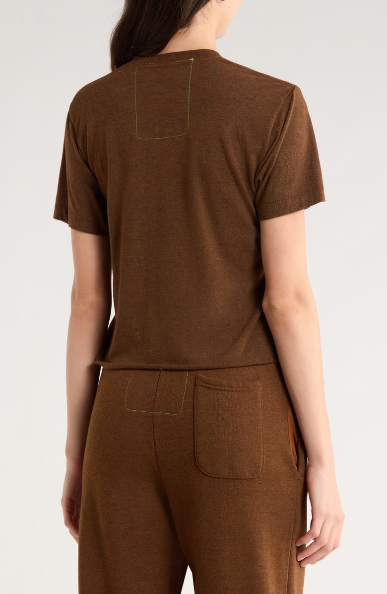 Aviator Nation Heart Boyfriend T-Shirt, Alternate, color, Chocolate/ Neon Pink