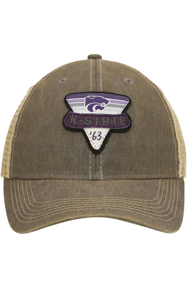 LEGACY ATHLETIC Men's Gray Kansas State Wildcats Legacy Point Old Favorite Trucker Snapback Hat, Alternate, color, Gray