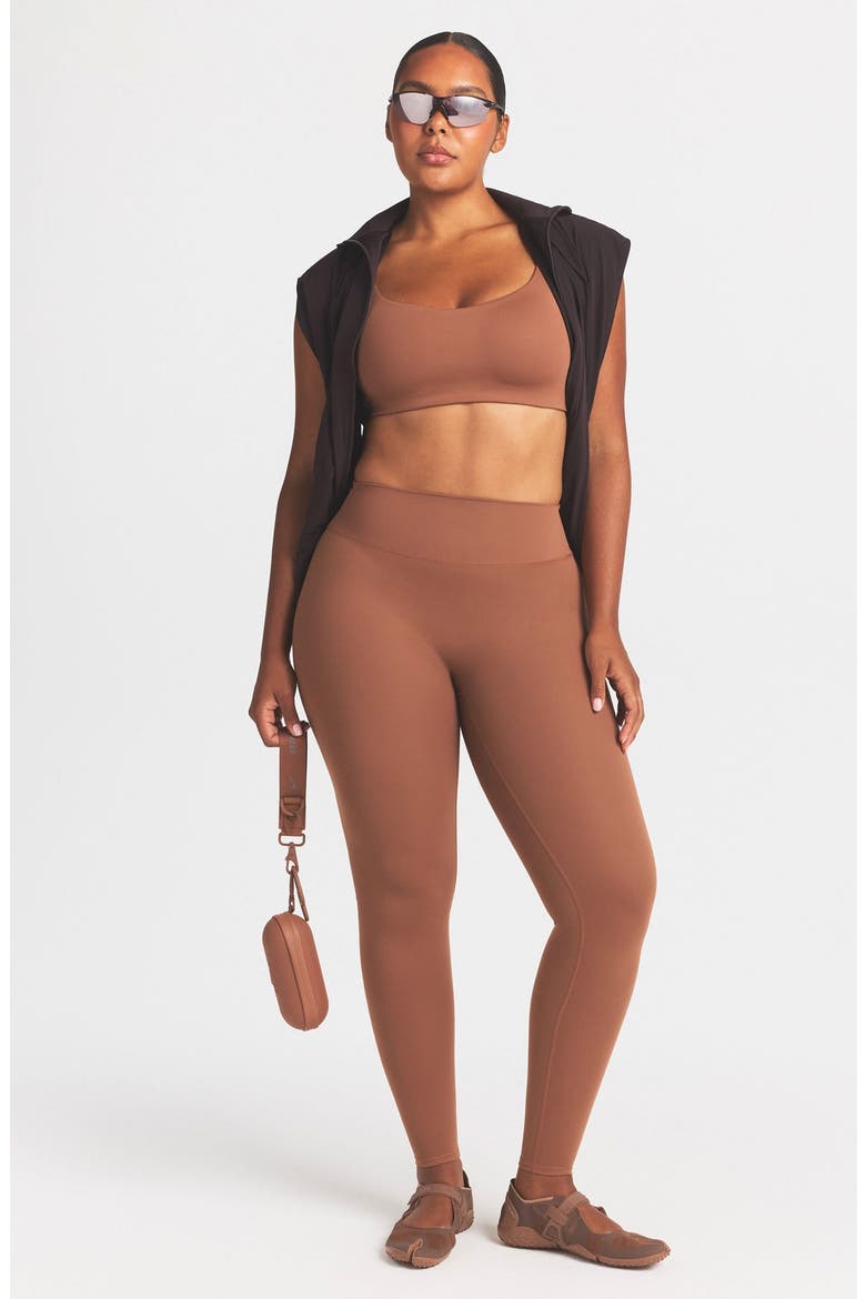 Matte Scoop Neck Bra, Alternate, color, CAROB