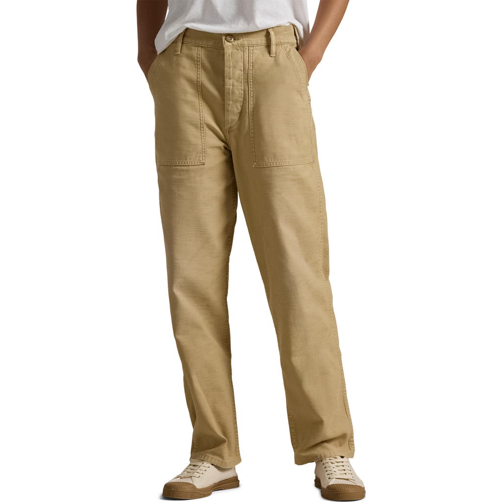 Polo Ralph Lauren Ricky Cotton Sateen Utility Pants In Brown