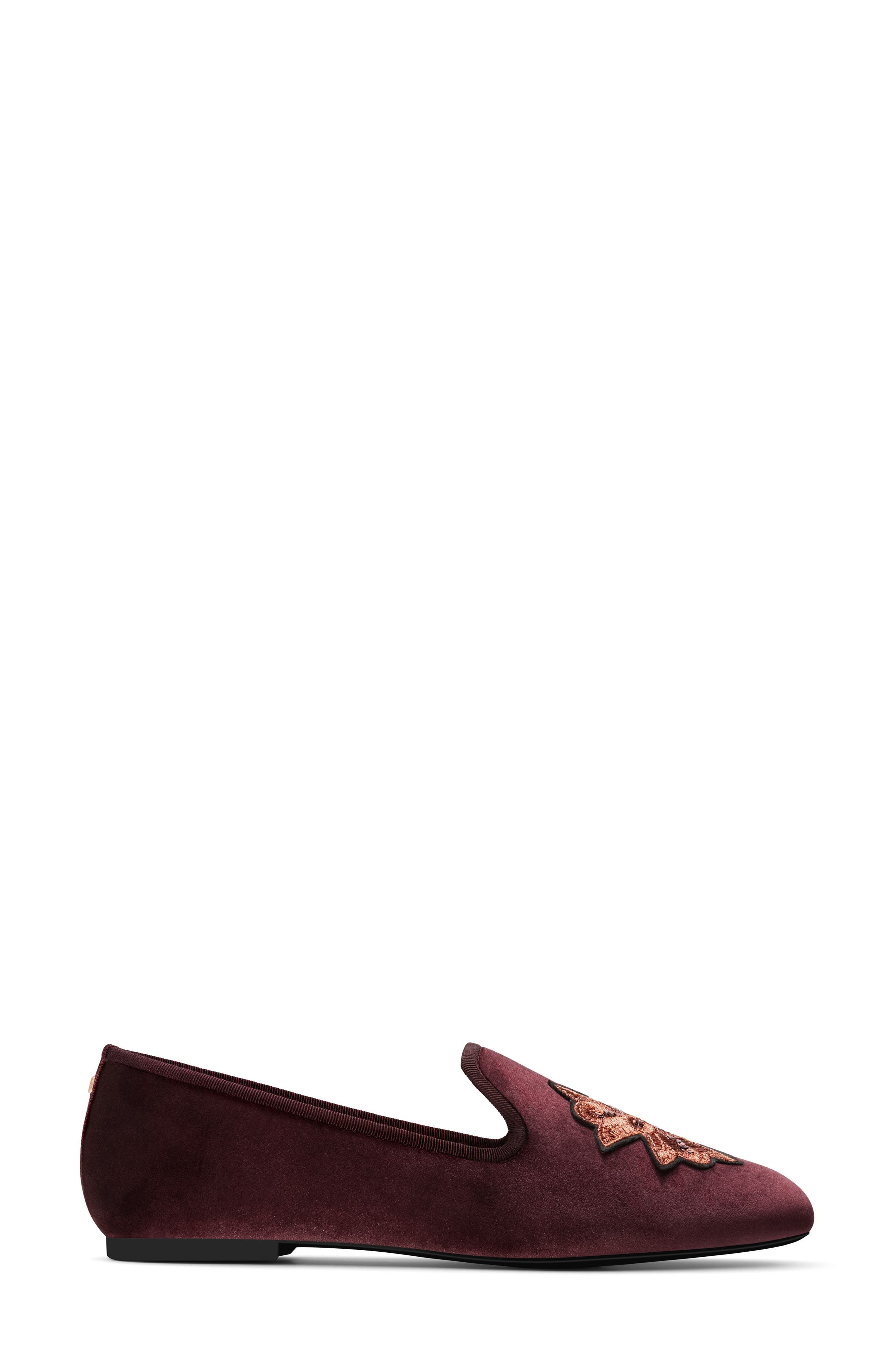 The Starling Loafer Velvet Embroidery, Alternate, color, BORDEAUX VELVET EMBROIDERY