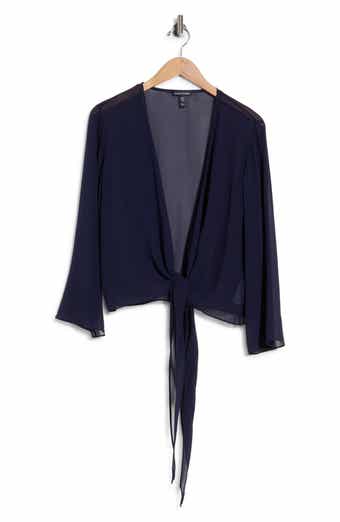 Tie Front Silk Jacket