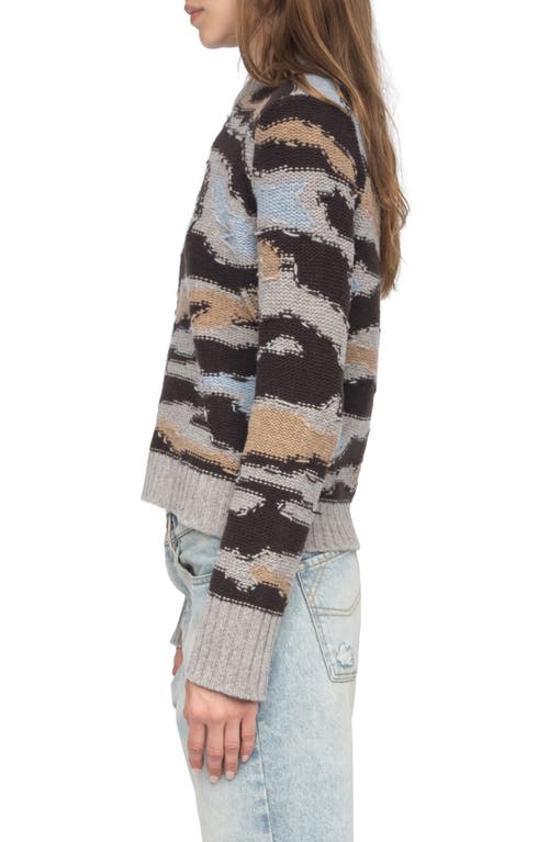 Zadig & Voltaire Malty Merino Wool Crewneck Sweater In Multi
