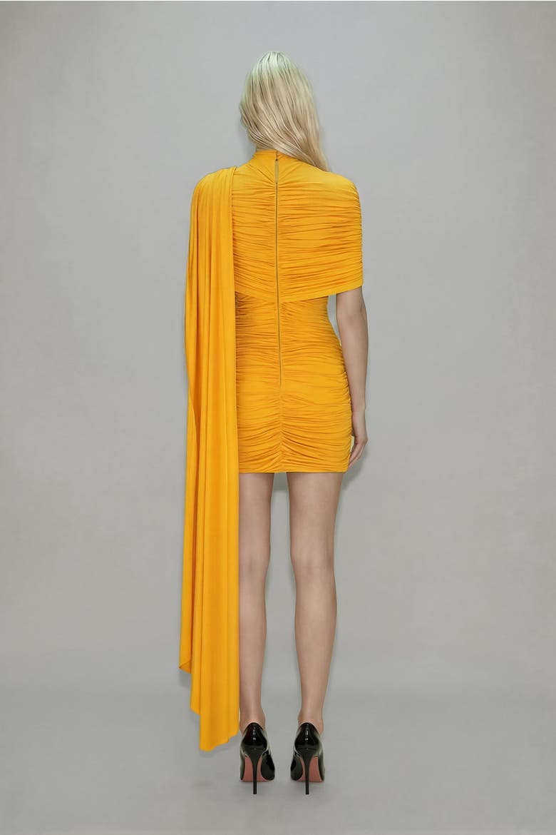 Elsie Mini Dress, Alternate, color, Saffron