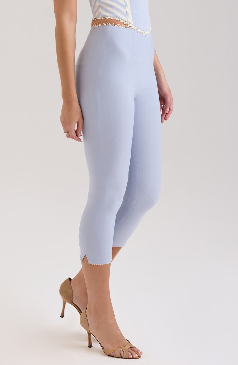 HOUSE OF CB Carella Slim Fit Capris, Alternate, color, Ice Water