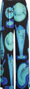 Pleats Please Issey Miyake Thermal Floods Print Pleated Pants