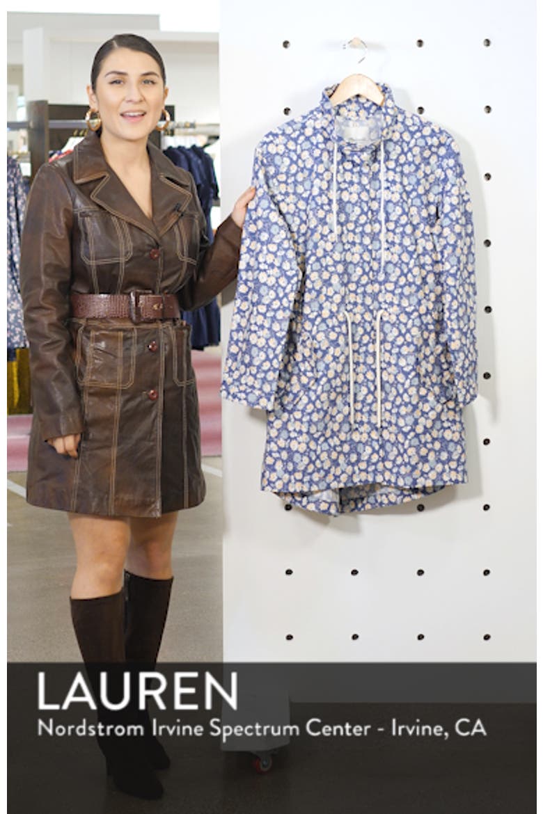 Ruffle Neck French Floral Raincoat video