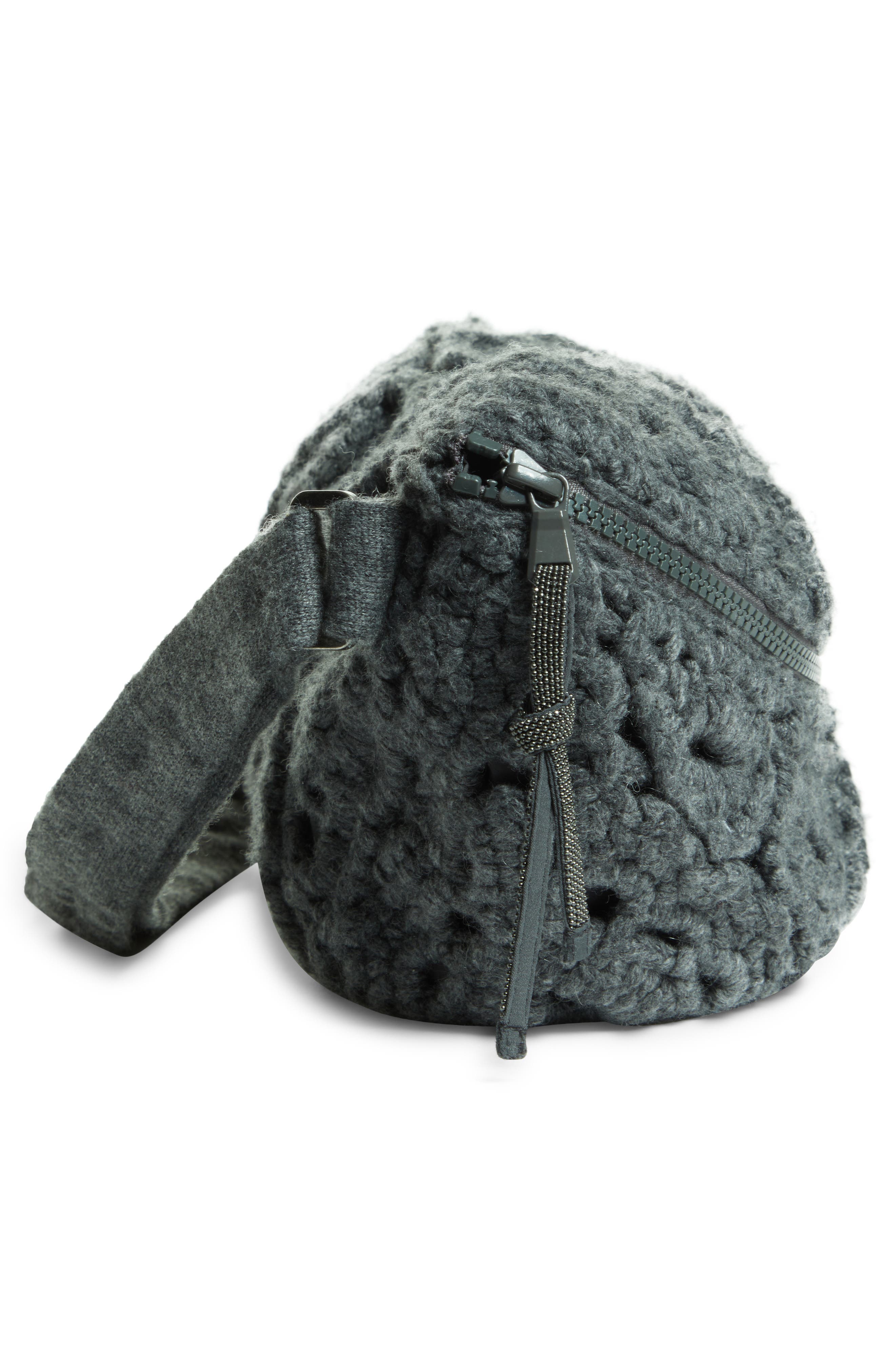 Brunello Cucinelli Crochet Paisley Cashmere Belt Bag, Alternate, color, 