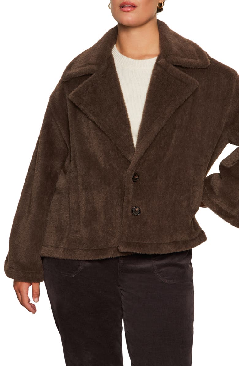 Sanctuary Colette Faux Fur Jacket, Alternate, color, Choco Chip