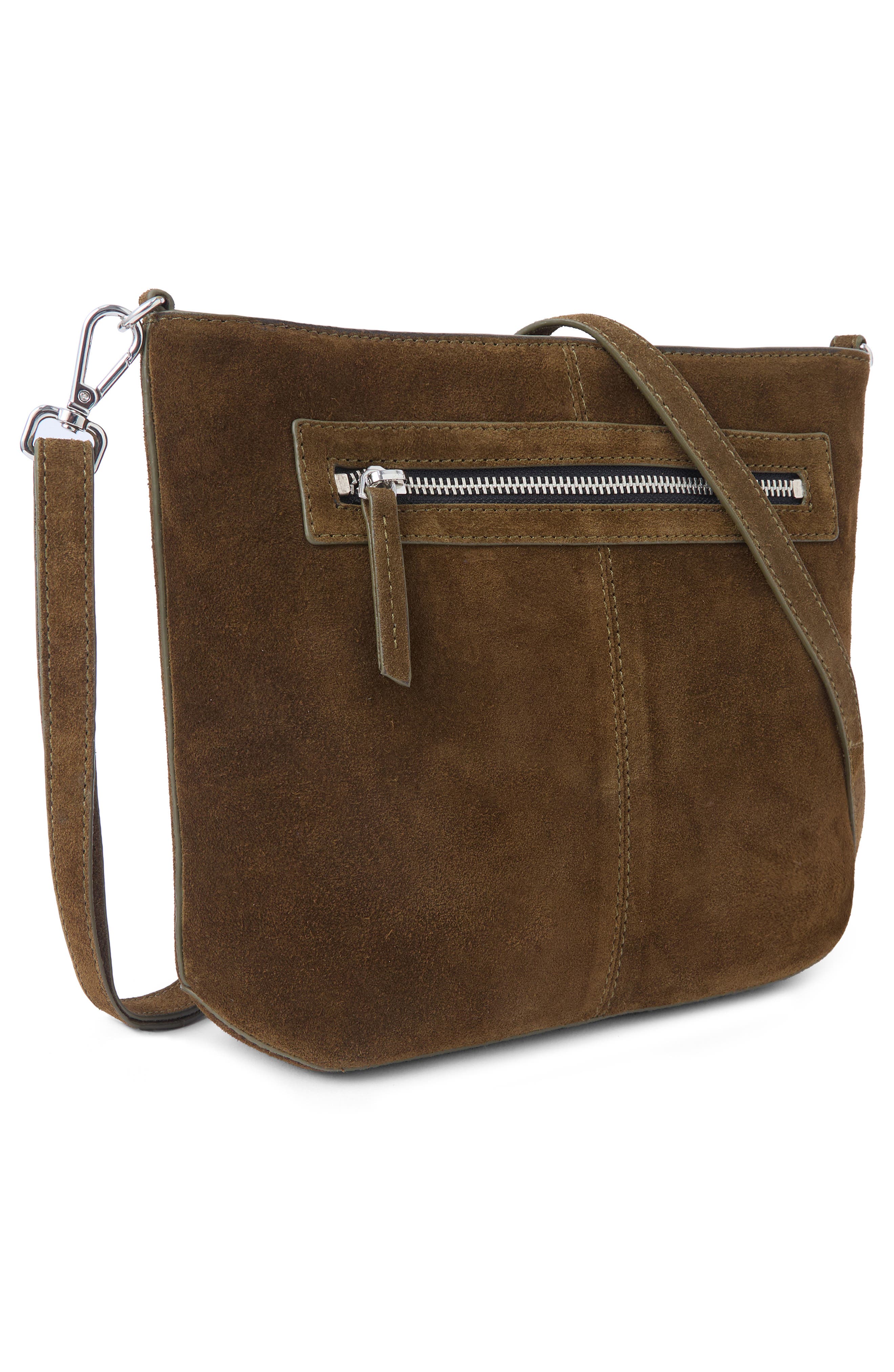 Elizabeth Suede Leather Crossbody Bag, Alternate, color, PALM