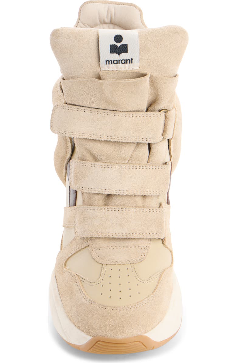Isabel Marant Balskee Hidden Wedge High Top Sneaker, Alternate, color, Ecru/ Chocolate Eccl