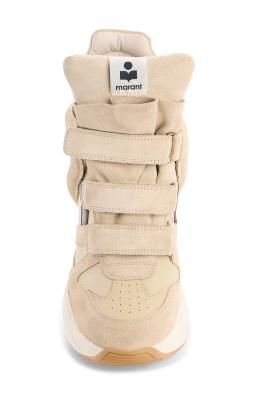 Isabel Marant Balskee Hidden Wedge High Top Sneaker In Neutral
