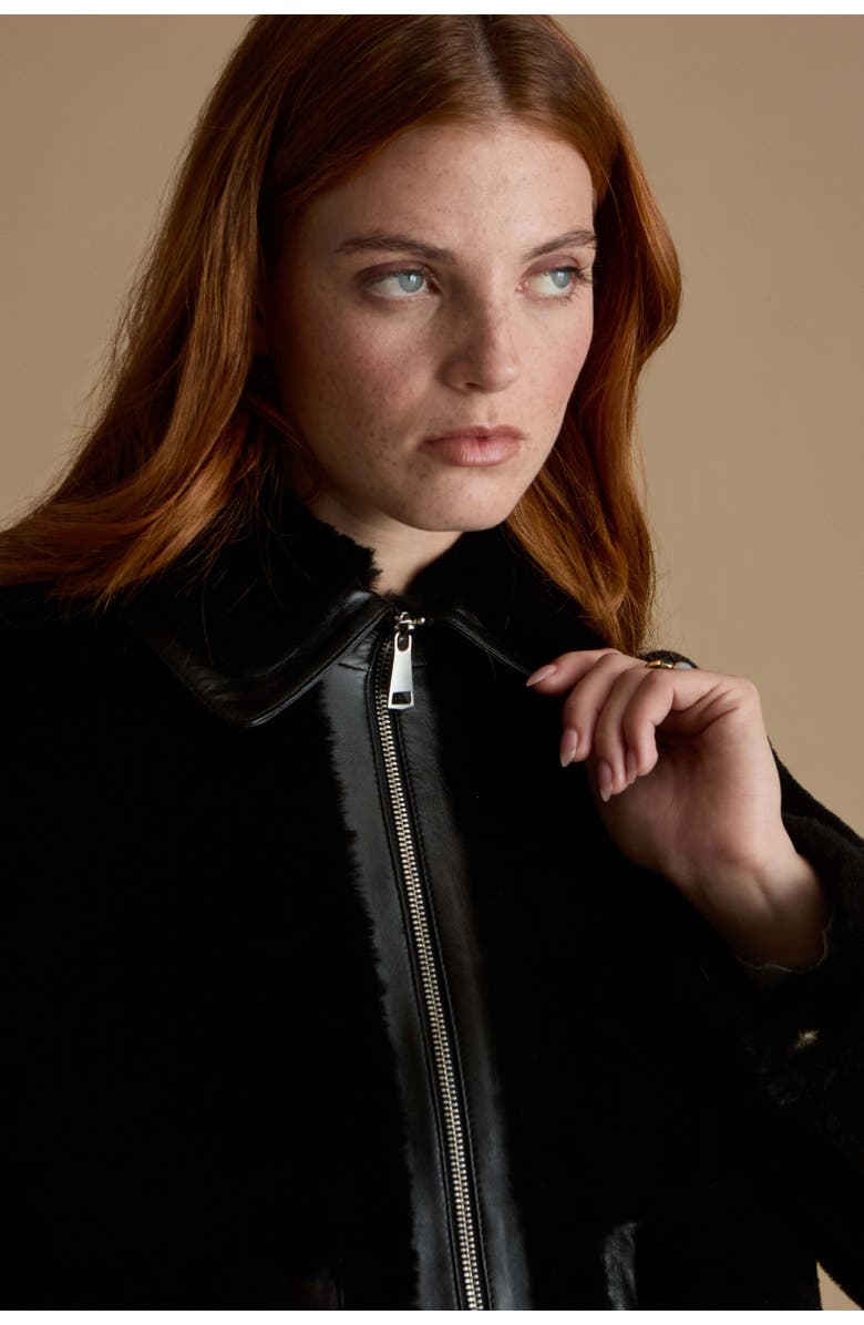 FURNIQ UK LLC Lila Shearling Jacket, Alternate, color, Black