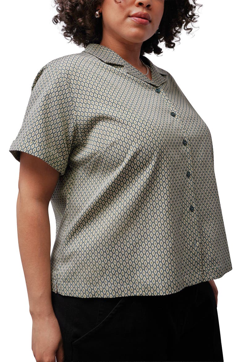 The Everyday Camp Button Up, Alternate, color, DIAMONDS FOREST